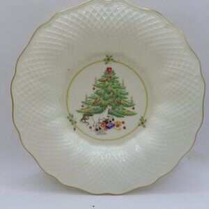 Vintage Mikasa Christmas Spirit Pin Dish/ Ivory Bone China/ Lyle Laslo